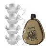 4Pcs 300ml Outdoor Sierra Bowl Stainless Steel Tableware for Backpacking Hiking