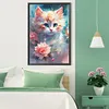 Diamond Painting-DIY Full Round Drill Flower Cat(40*60CM）