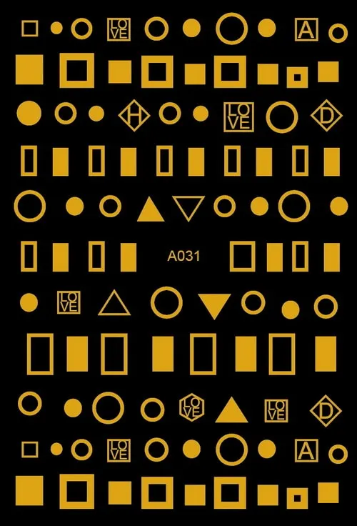 Black Wave Gold Stars White Line Nail Art Stickers Designs Manicure Sticker Back Glue Accessories for Nail Art Decoration Decals-Nail Inspo