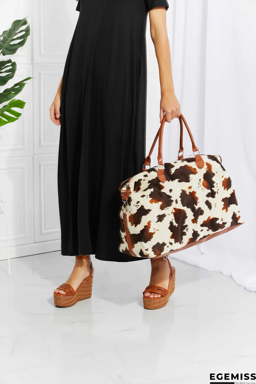 Animal Print Plush Weekender Bag | EGEMISS