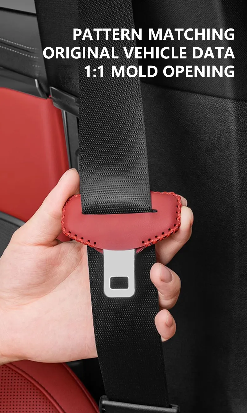 🔥Hot sale🔥Car seat belt buckle leather protective cover