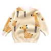 Kid Baby Boy Girl Fall Winter Mink Wool Fawn Pullover Sweater