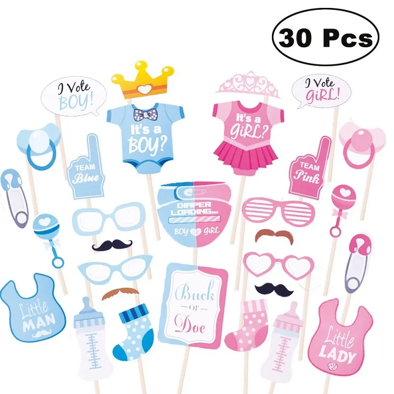 Gender Reveal Party Decoration Boy or Girl Balloon Banner Disposable Tableware Boy Girl Baby Shower Decorations Balloons