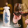 4pcs DIY Diamond Painting Wine Bag Rhinestones Liquor Bottle Cover (Butterfly)