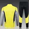 2024/2025 Flamengo Half-Pull Training Suit Yellow Football Shirt 1:1 Thai Quality