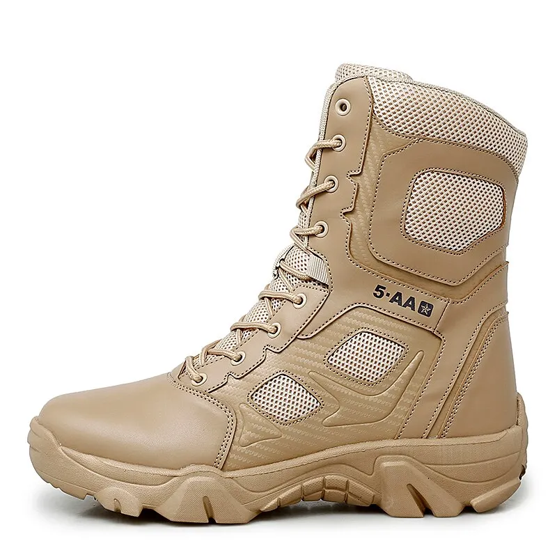 Desert Tactical Men Boots Wear-resisting Army Boots Men Fashion Outdoor Hiking Men Combat Ankle Boots Zapatos Hombre Big Size 47