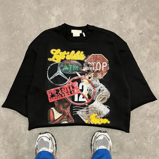 Vintage Pray Stop Graphic Casual Street Basketball 3 4 T-Shirt