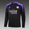 2024/2025 Psg Paris Saint-Germain Half-Pull Training Suit Black Football Shirt 1:1 Thai Quality