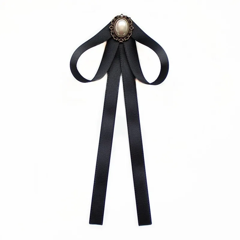 Hand-made Bow Tie Ladies Unisex Banking Stewardess Student Performs Career Korean White Shirt Black Bowtie Classic Trendy Gifts