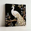 (25x25cm)DIY Pearl Painting Peacock Framed Handmade Pearl Material Art Kit Living Room Decor