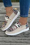 Women's Vintage Aztec Patchwork Lace-up Decor Flat Shoes