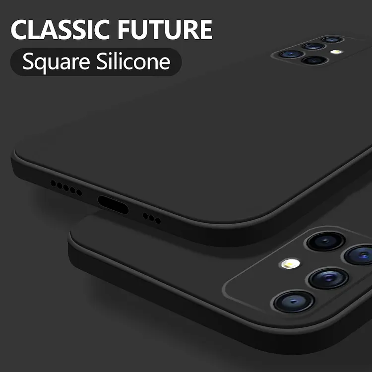 Luxury Original Square Liquid Silicone Phone Case For Samsung Galaxy Note 20 10 S20 FE