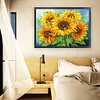 Cross Stitch Full Embroidery Beads Printed 11CT Sunflower(65x50cm)