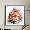 Flowers And Books-11CT Stamped Cross Stitch 40*40cm/15.75*15.75in