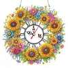 Diamond Painting Acrylic Sunflower 5D Diamond Painting Wreath Clock