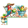 (US Local)Parrot Wooden Diamond Painting Door Topper Right Angle Sign for Party (Left)