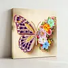 Pre-Framed 3D Rhinestones Butterfly With Artificial Flower Diamond Painting DIY Craft Kit 