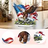 America Flag Eagle DIY 5D DIY Diamond Art Tabletop Ornament Kit for Home Decor
