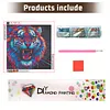 Diamond Painting -DIY Round Drill Colorful Tiger(40*40CM)