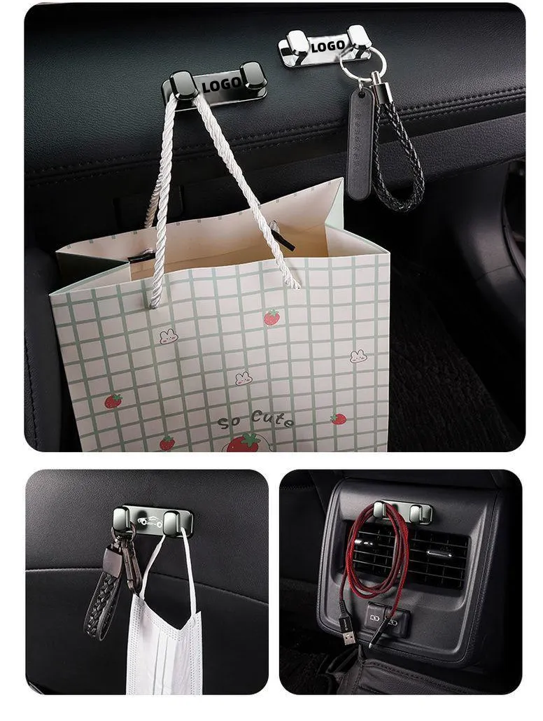 Car Multi-Functional Metal Double Hook (2PCS)