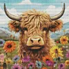 Daisy And Yak Highland Cow -11CT Stamped Cross Stitch 40*40cm/15.75*15.75in