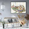 Rabbit Fairy Tale-Girl And Cat-14CT Stamped Cross Stitch 48*38cm/18.9*14.96in