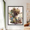 >SALE<Full Embroidery Cotton Thread 11CT Print Floral Coffee Maker Cross Stitch50x60cm