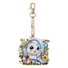 (US Local)PET Double Sided Special Shaped Easter Alphabet DIY Diamond Painting Keychain