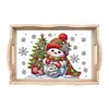 (Multistyle) En Bois No&euml;l Cardinal Bonhomme De Neige-Bricolage Vaisselle