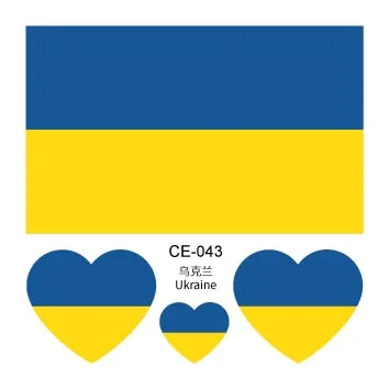 2018 Europe Cup Country Flags Sticker Body Waterproof Temporary Tattoo Flag Of Brazilian,Russian,Spain,Ukraine Face Tattoo