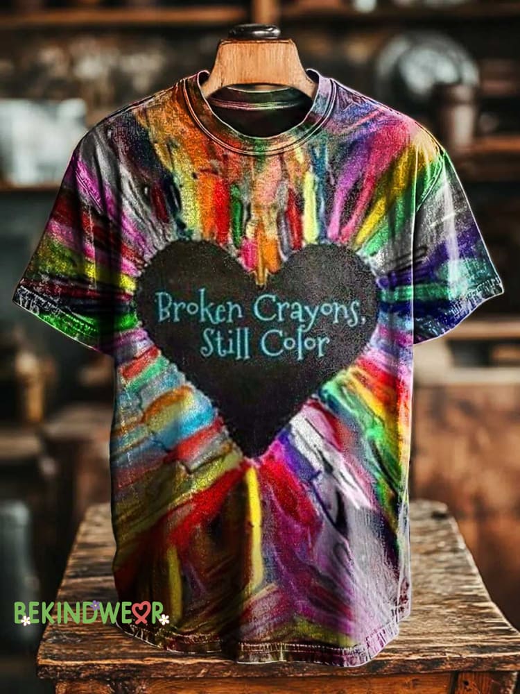 Broken Crayons Still Color T-shirt Multicolor / S