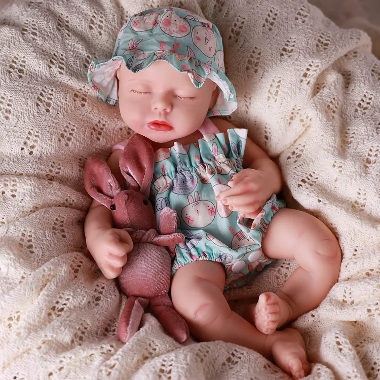 Babeside Lucy 16" Realistic Silicone Sleeping Baby Little Infant Girl Gift With Emotional Meaning