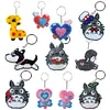 1PCS-Cartoon-Beaded Cross Stitch Keychain-6.5*7.5CM