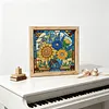 Butterfly DIY Special Shape Double sided Print Clear Diamond Art Kit Wooden Framed Diamond Painting Kit(20x20cm)