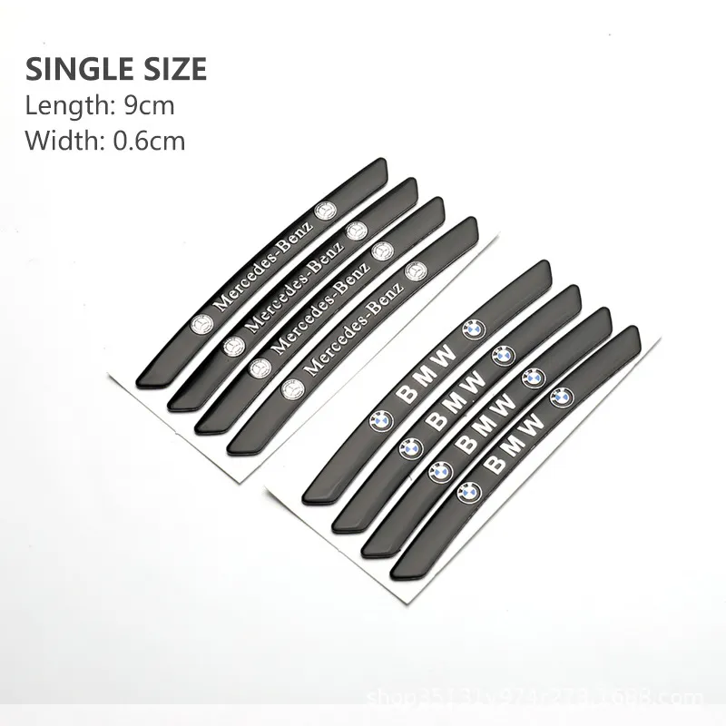 Car hub modified metal car label(4PCS)
