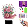 Flower Snail Diamond Painting Night Light 5D DIY Diamond Art Lamp Home Decor