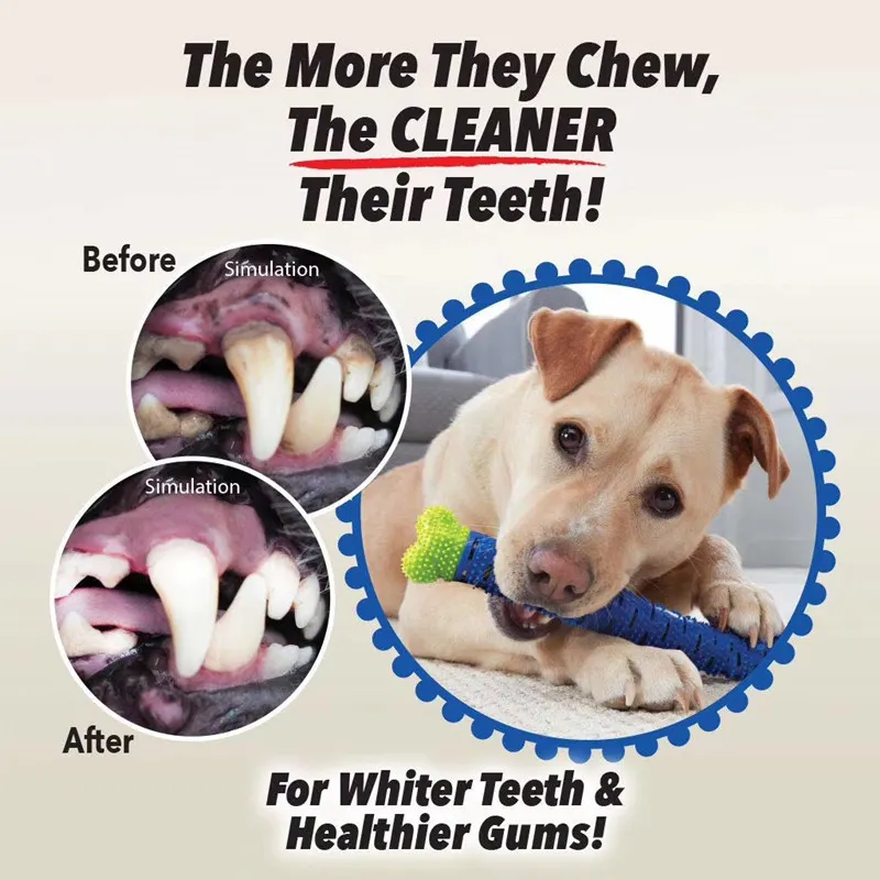 Popular Rubber Dog Toys Pet Supplies Teeth Cleaning Tool High Quality Dog Teething Stick French Bulldog Interactive Kong Dog Toy