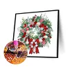 Christmas Wreath-Partial Special Shaped Diamond Painting 30*30CM
