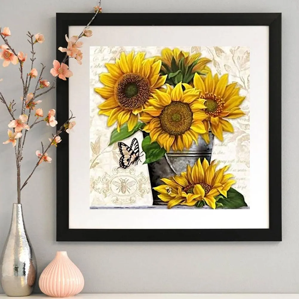 Diamond Painting - Full Round Drill - Tenacious Sunflower