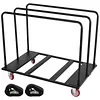 [US Local Warehouse] Folding Table Cart Heavy Duty Panel Dolly with PU Swivel Wheels 1800 LBS Drywall Cart for Party Events Hotel Factory Warehouse