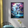 Landscape Waterfall - 11CT Stamped Cross Stitch - 40*50cm - Natural