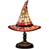 Stained Glass Witch Hat Lamp LED Creative Table Lamp Night Light for Home Decor