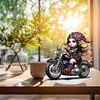 【Limited Stock Sale】DIY Girl Riding Motorcycle-Diamond Painting Ornaments（Single-Sided)