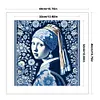 Blue And White Porcelain-Pearl Earring Girl-14CT Stamped/Counted Cross Stitch 40*40cm/15.75*15.75in