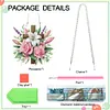 (US Local)Cross Rose Theme   DIY Diamond Art Pendant Wall Decor for Home & Windows