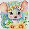 >SALE<Full Embroidery Eco-cotton Thread 11CT Printed Zodiac Rat Cross Stitch 40x40cm