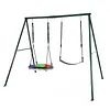 [US Local Warehouse] Swing Set Frame Rust Proof Outdoor Swing Stand Backyard Metal Hammock Stand Set Double Swinging Frame Set for Kindergarten Shopping Mall Park