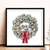 (Stamped/Counted) Christmas Wreath - 11CT/14CT Cross Stitch 40*40cm/15.75*15.75in