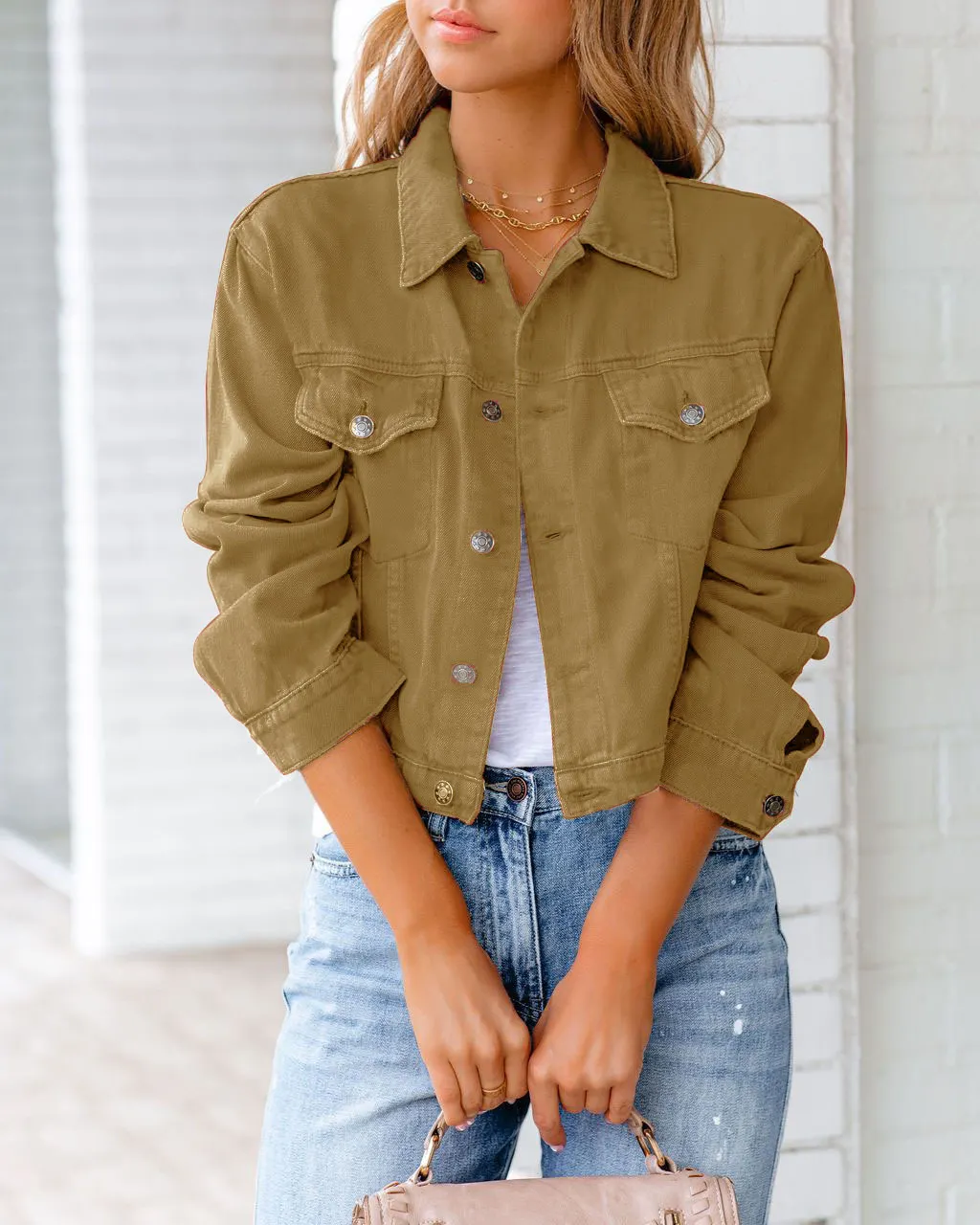 Churchf Churchf Women's Spring And Summer New Denim Jacket Long Sleeve Jacket