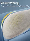 Men's Seamless Modal Boxer Briefs With Organic Latex Support Cup